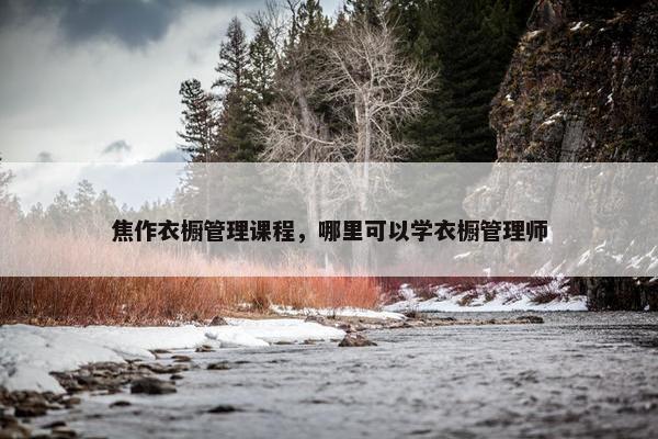 焦作衣橱管理课程，哪里可以学衣橱管理师