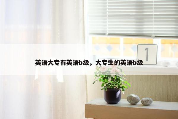 英语大专有英语b级，大专生的英语b级