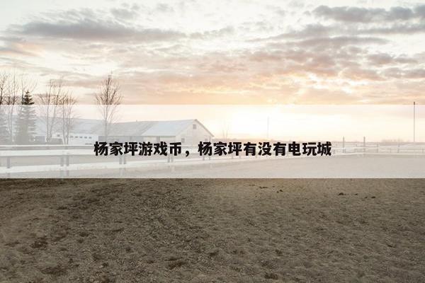 杨家坪游戏币，杨家坪有没有电玩城