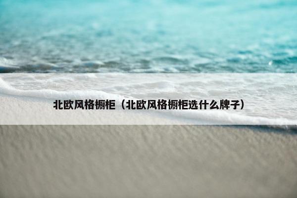 北欧风格橱柜（北欧风格橱柜选什么牌子）