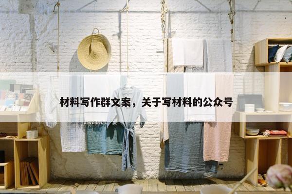 材料写作群文案，关于写材料的公众号