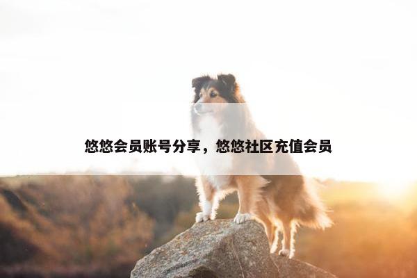 悠悠会员账号分享，悠悠社区充值会员