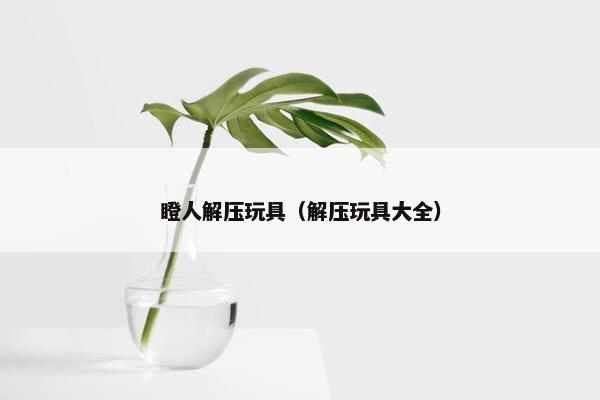 瞪人解压玩具（解压玩具大全）