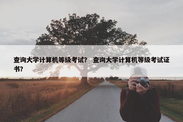 查询大学计算机等级考试？ 查询大学计算机等级考试证书？