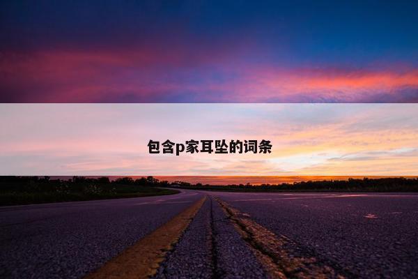 包含p家耳坠的词条