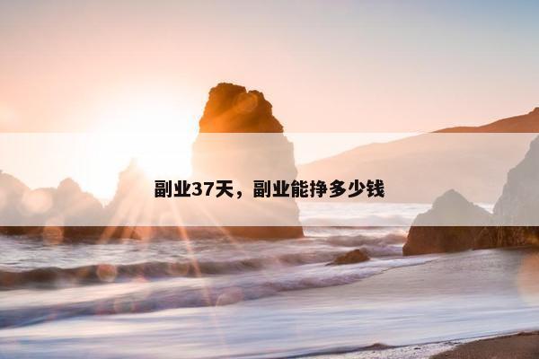 副业37天，副业能挣多少钱