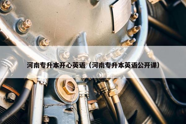 河南专升本开心英语（河南专升本英语公开课）