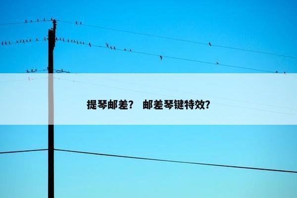 提琴邮差？ 邮差琴键特效？