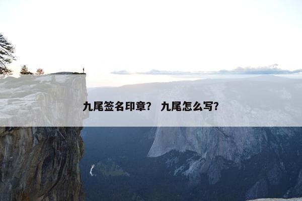 九尾签名印章？ 九尾怎么写？
