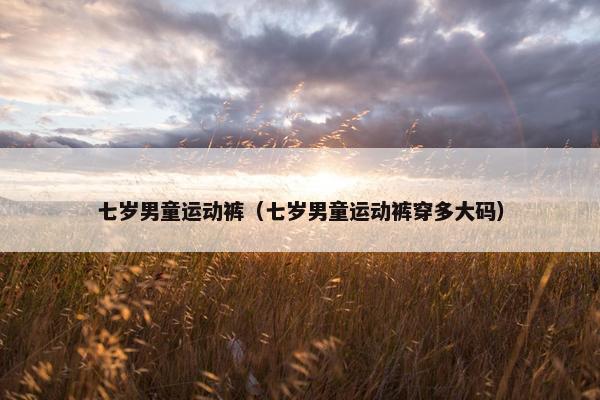 七岁男童运动裤（七岁男童运动裤穿多大码）
