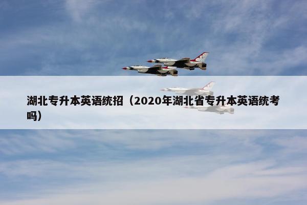 湖北专升本英语统招（2020年湖北省专升本英语统考吗）
