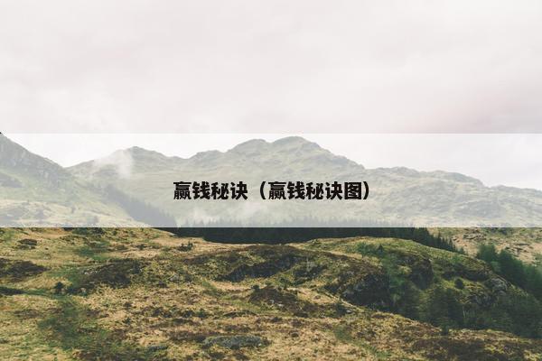 赢钱秘诀（赢钱秘诀图）