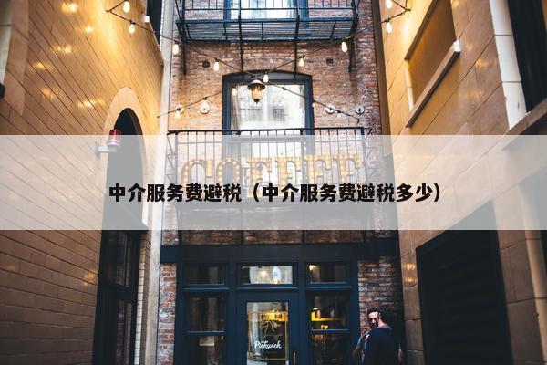 中介服务费避税（中介服务费避税多少）