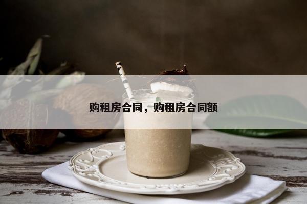 购租房合同，购租房合同额