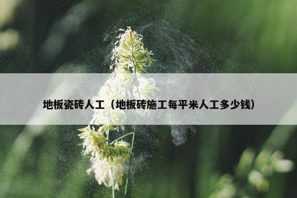 地板瓷砖人工（地板砖施工每平米人工多少钱）