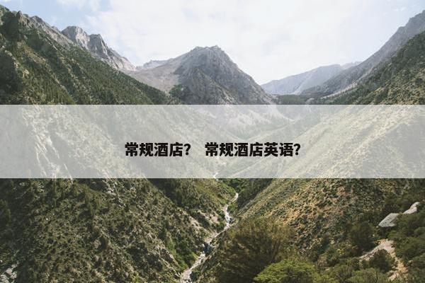 常规酒店？ 常规酒店英语？