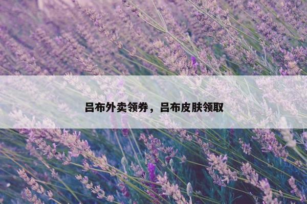 吕布外卖领券，吕布皮肤领取