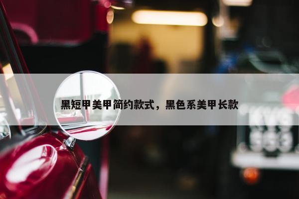 黑短甲美甲简约款式，黑色系美甲长款