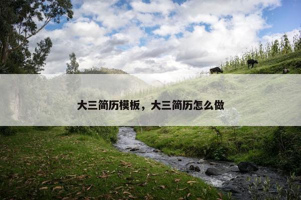 大三简历模板，大三简历怎么做