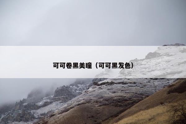 可可卷黑美瞳（可可黑发色）