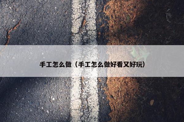 手工怎么做（手工怎么做好看又好玩）