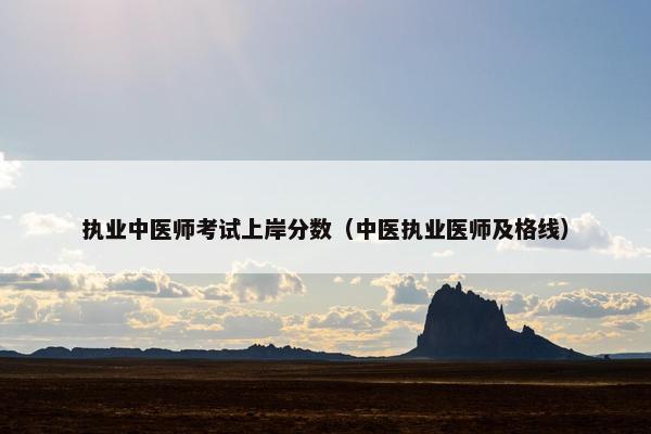 执业中医师考试上岸分数（中医执业医师及格线）
