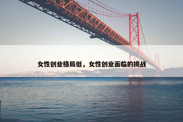 女性创业格局低，女性创业面临的挑战