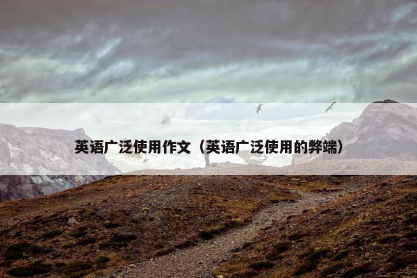 英语广泛使用作文（英语广泛使用的弊端）