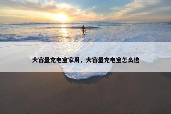 大容量充电宝家用，大容量充电宝怎么选
