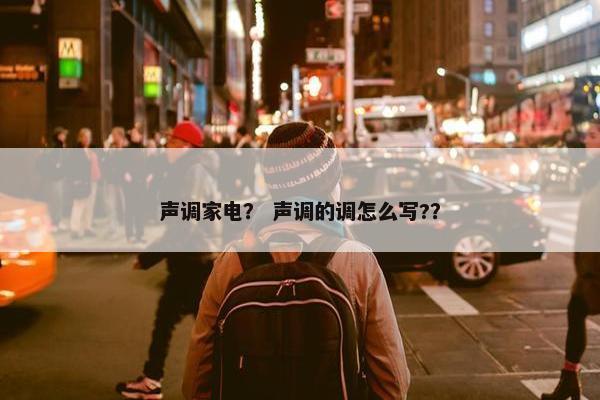 声调家电？ 声调的调怎么写?？