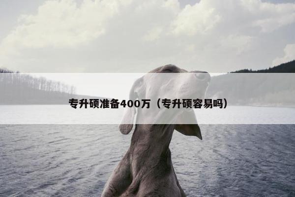 专升硕准备400万（专升硕容易吗）