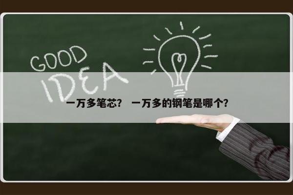 一万多笔芯？ 一万多的钢笔是哪个？