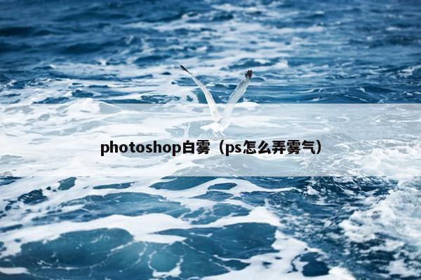 photoshop白雾（ps怎么弄雾气）