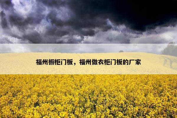 福州橱柜门板，福州做衣柜门板的厂家