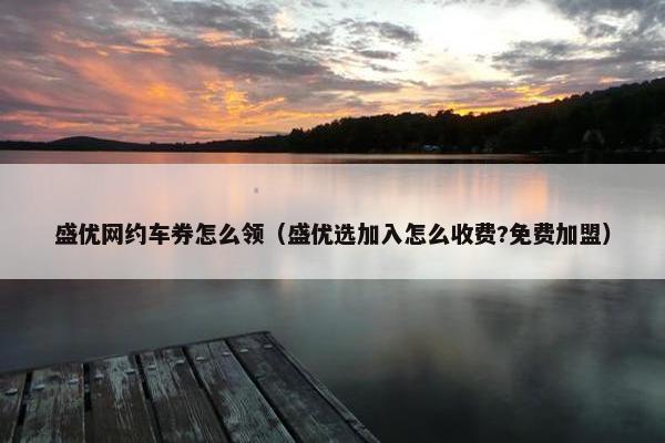 盛优网约车券怎么领（盛优选加入怎么收费?免费加盟）