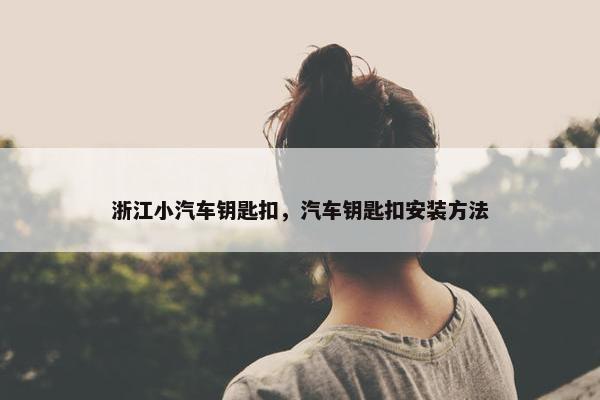 浙江小汽车钥匙扣，汽车钥匙扣安装方法