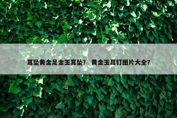耳坠黄金足金玉耳坠？ 黄金玉耳钉图片大全？
