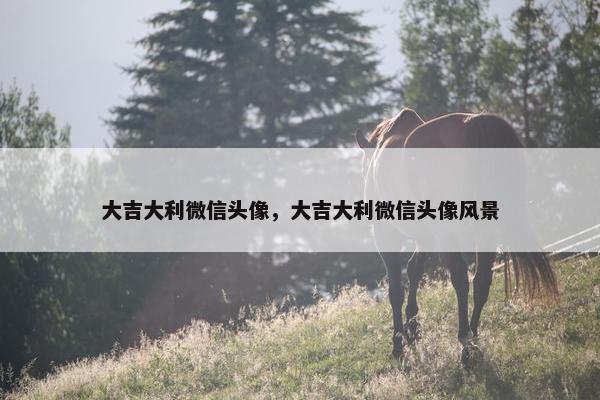 大吉大利微信头像，大吉大利微信头像风景