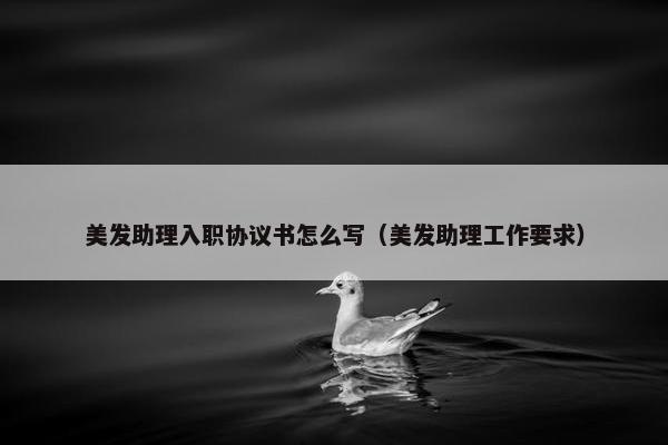 美发助理入职协议书怎么写（美发助理工作要求）