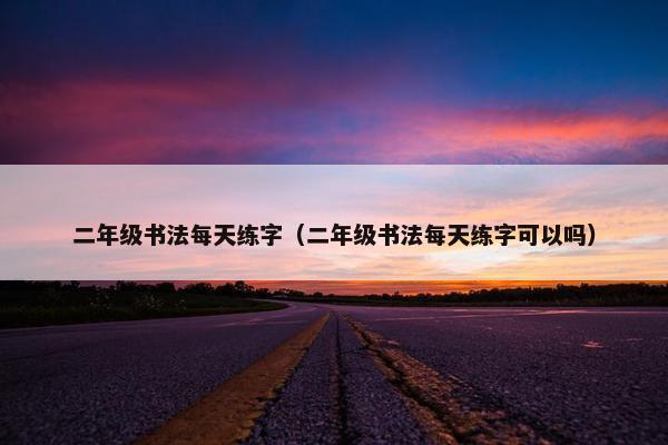 二年级书法每天练字（二年级书法每天练字可以吗）