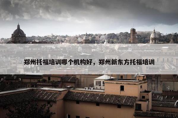 郑州托福培训哪个机构好，郑州新东方托福培训