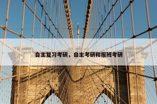 自主复习考研，自主考研和报班考研