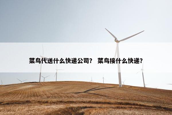 菜鸟代送什么快递公司？ 菜鸟接什么快递？