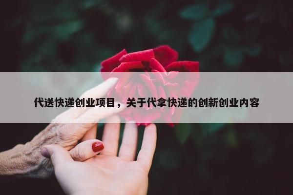 代送快递创业项目，关于代拿快递的创新创业内容