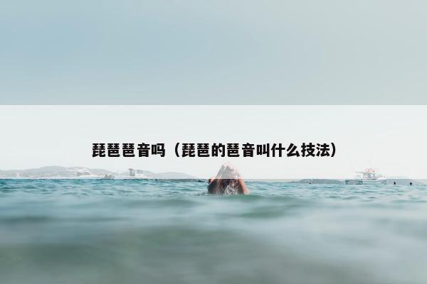 琵琶琶音吗（琵琶的琶音叫什么技法）