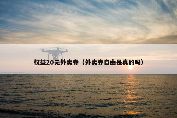 权益20元外卖券（外卖券自由是真的吗）