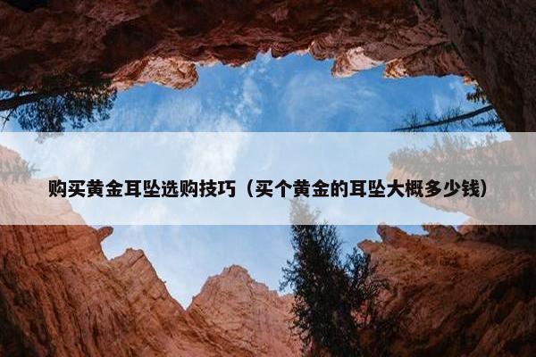 购买黄金耳坠选购技巧（买个黄金的耳坠大概多少钱）