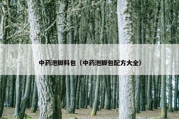 中药泡脚料包（中药泡脚包配方大全）