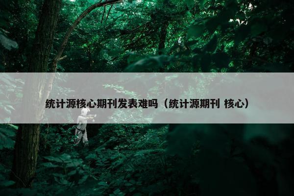 统计源核心期刊发表难吗（统计源期刊 核心）
