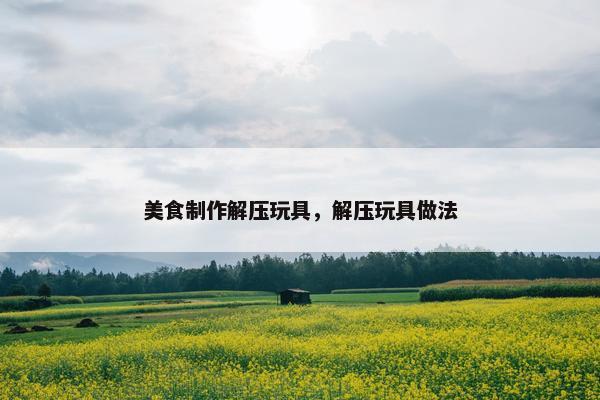 美食制作解压玩具，解压玩具做法
